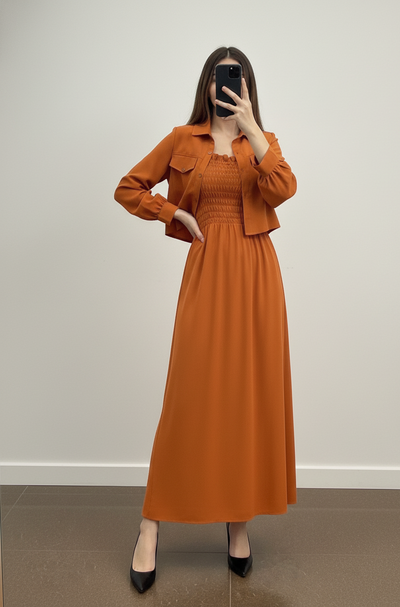 2 Piece Maxi Full Statchable & With Attractive Colors👗