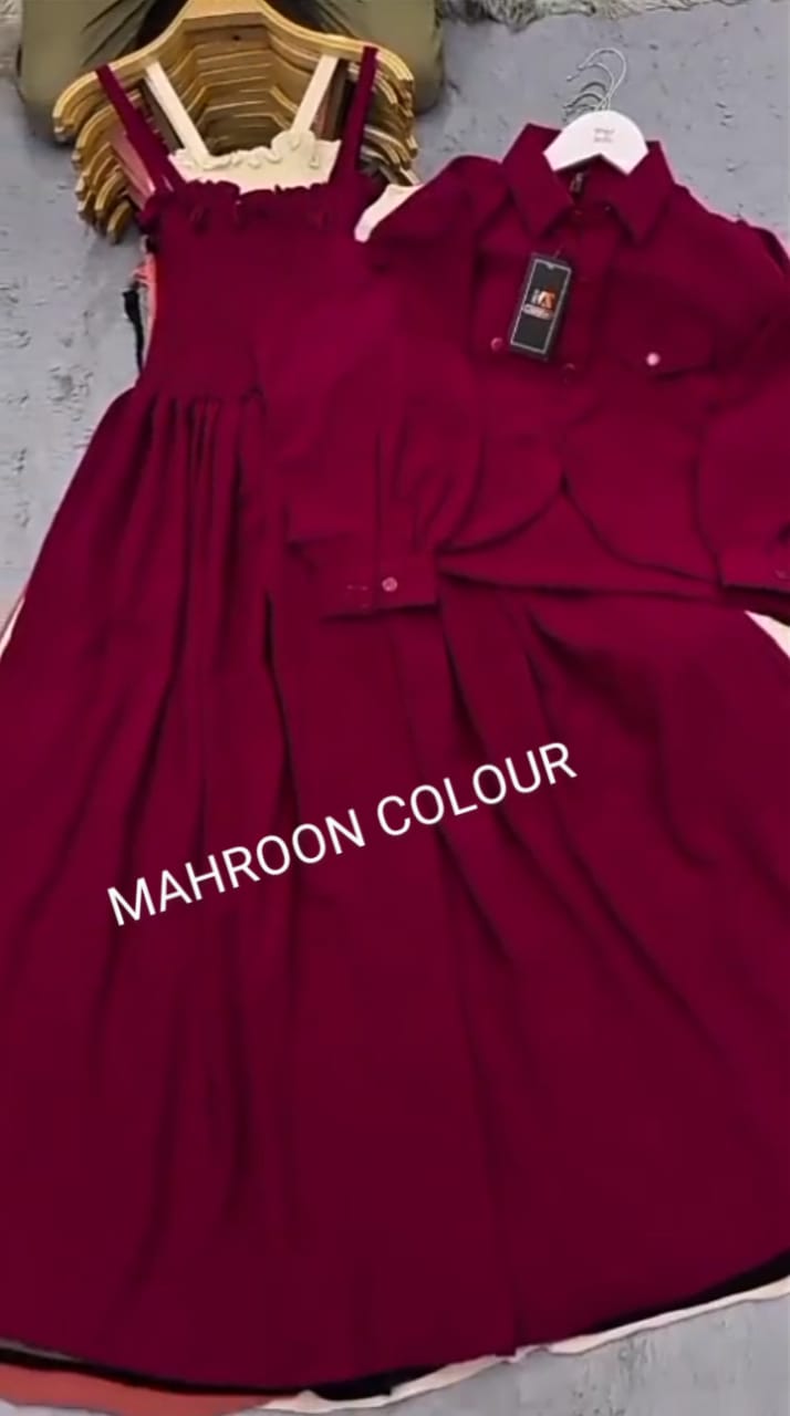 2 Piece Maxi Full Statchable & With Attractive Colors👗