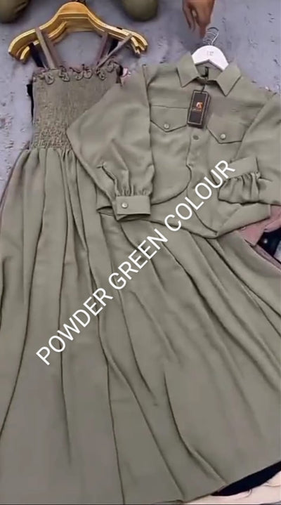 2 Piece Maxi Full Statchable & With Attractive Colors👗