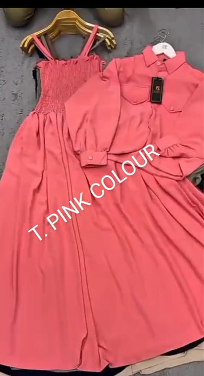 2 Piece Maxi Full Statchable & With Attractive Colors👗