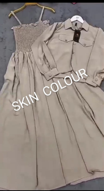 2 Piece Maxi Full Statchable & With Attractive Colors👗